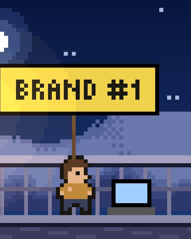 Brand #1 webinar ad styled as a Minesweeper board