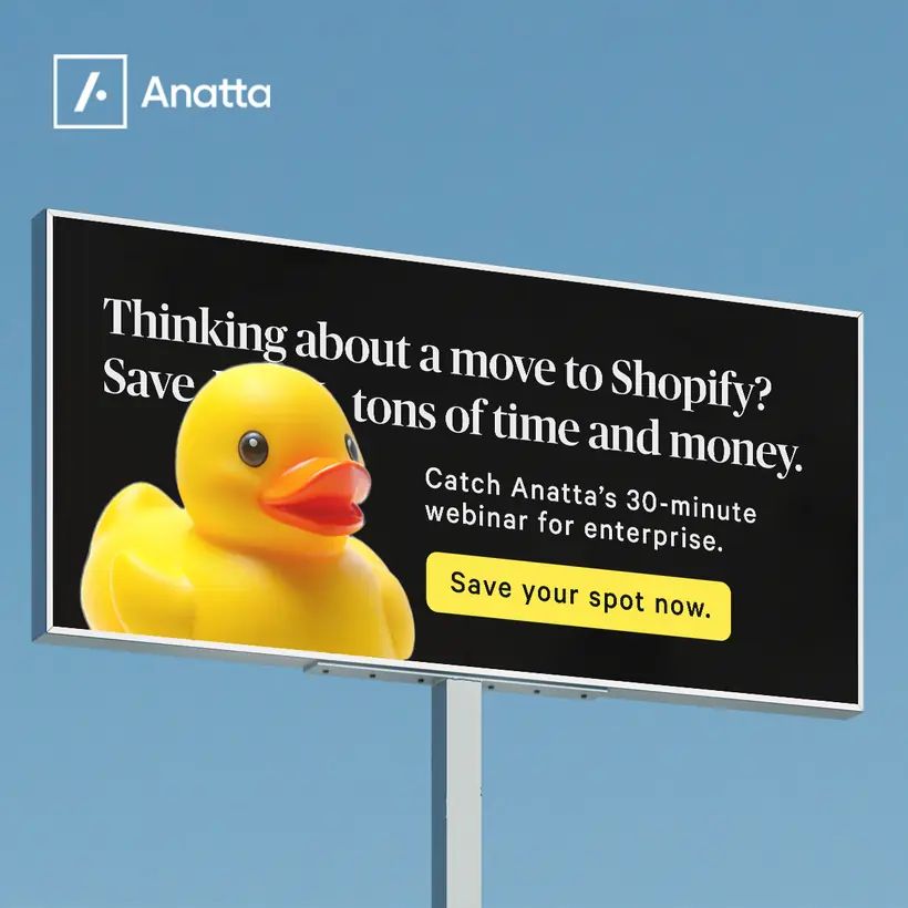 Webinar billboard — the duck