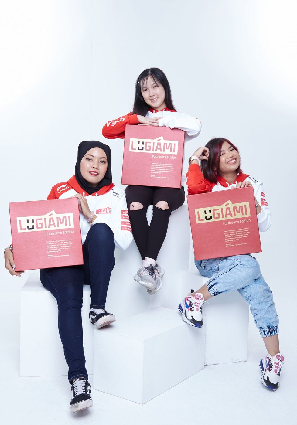 Three founders, three boxes