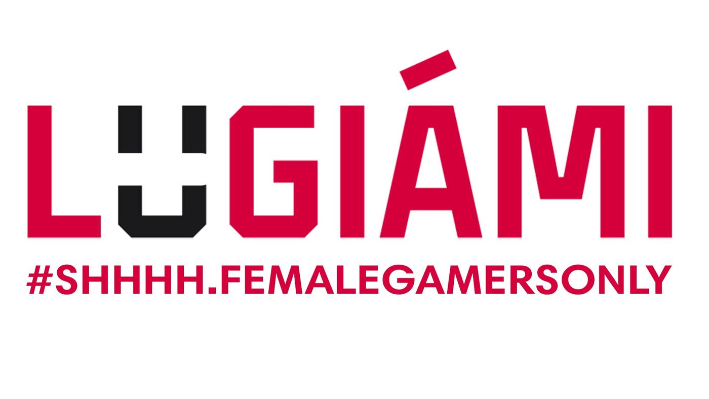 Wordmark with the #SHHHH.FEMALEGAMERSONLY line