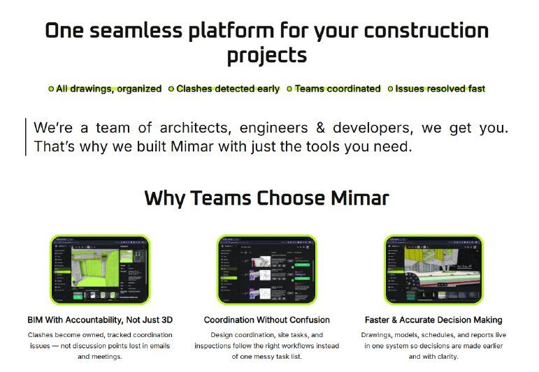 Why teams choose Mimar